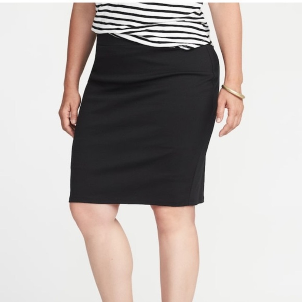 Old Navy Black Stretch Pencil Skirt